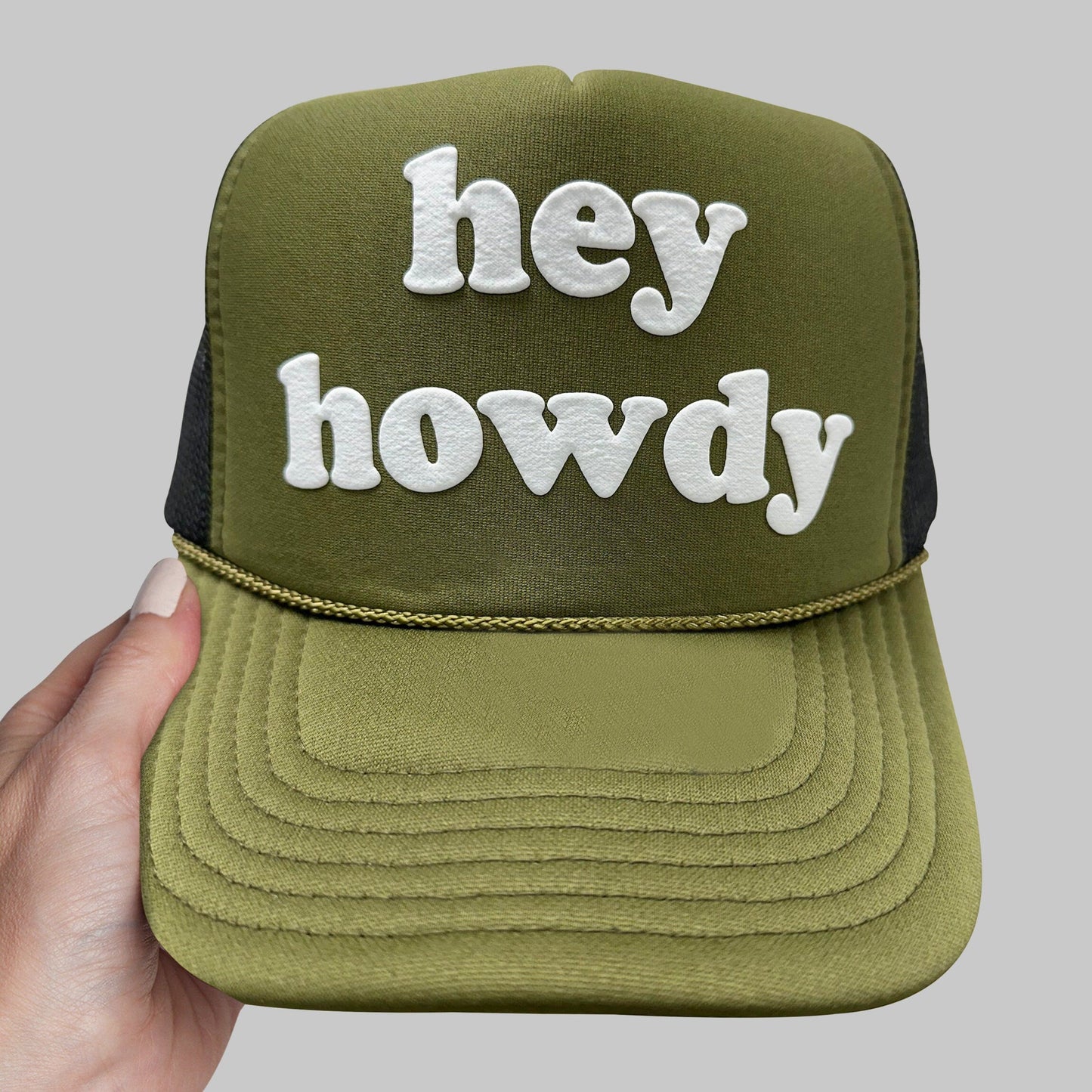 Hey Howdy Puff Print Trucker Hat, Hey Howdy Hat