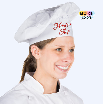 Personalized Embroidered Chef Hat, Custom Chef Hat, Adjustable Back Chef Hat, Add Your Name, Embroidered Chef Hat, Gift For Chef, Gift Chef