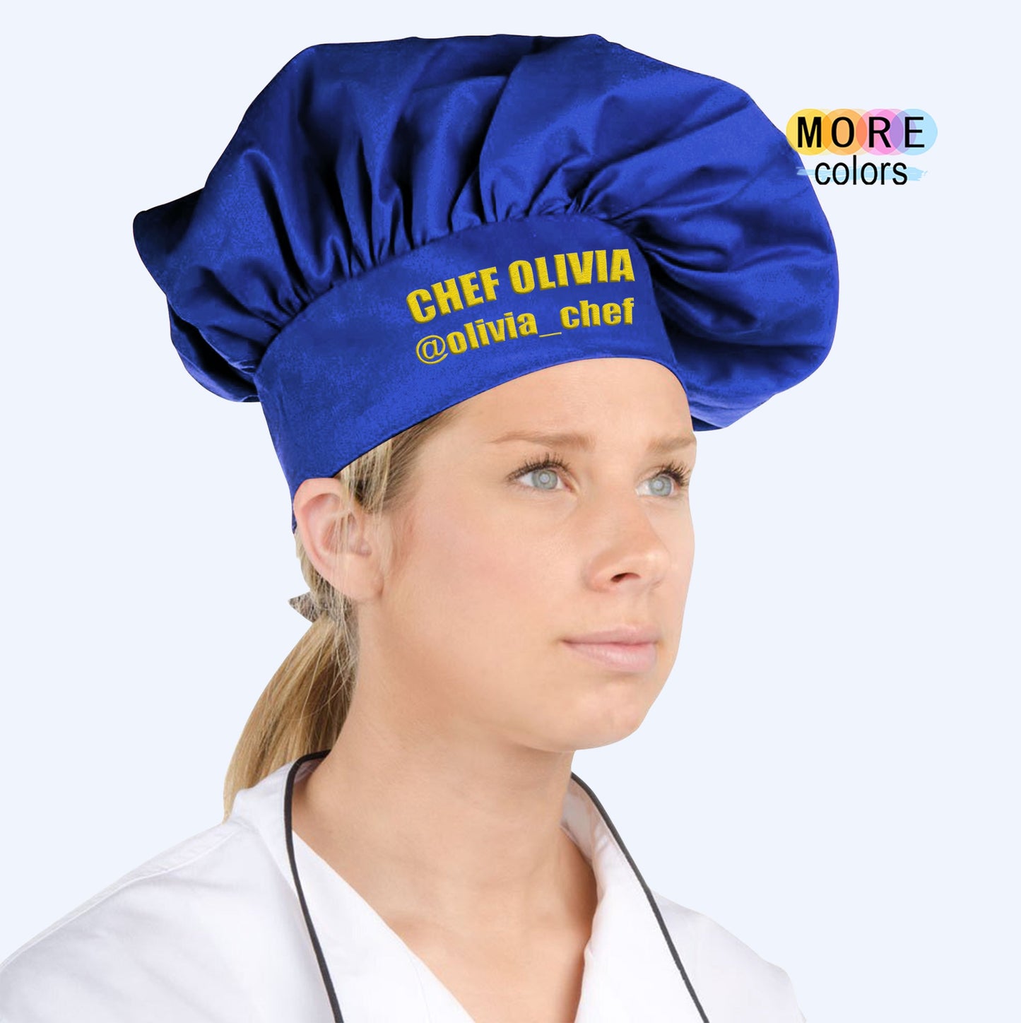 Personalized Embroidered Chef Hat, Custom Chef Hat, Adjustable Back Chef Hat, Add Your Name, Embroidered Chef Hat, Gift For Chef, Gift Chef
