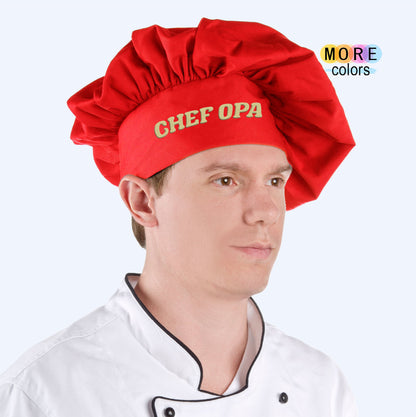Personalized Embroidered Chef Hat, Custom Chef Hat, Adjustable Back Chef Hat, Add Your Name, Embroidered Chef Hat, Gift For Chef, Gift Chef