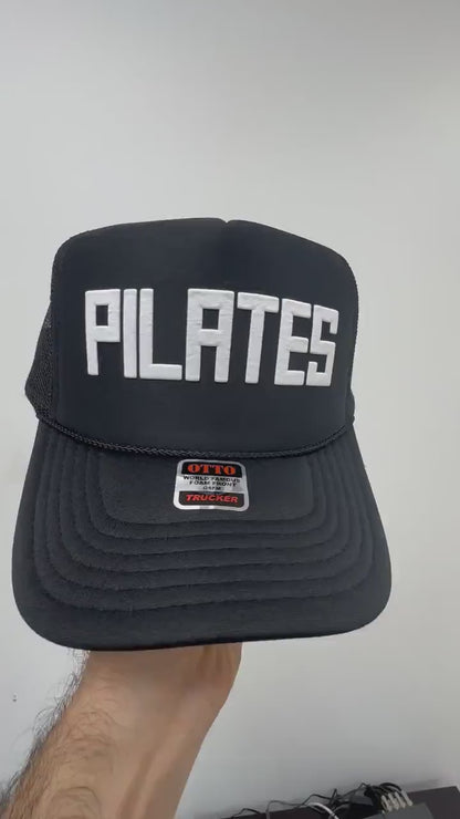 PILATES Puff Print Trucker Hat, Pilates Cap