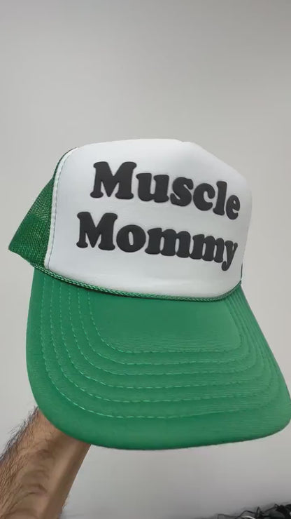 Muscle Mommy Puff Print Trucker Hat, Muscle Mommy Hat