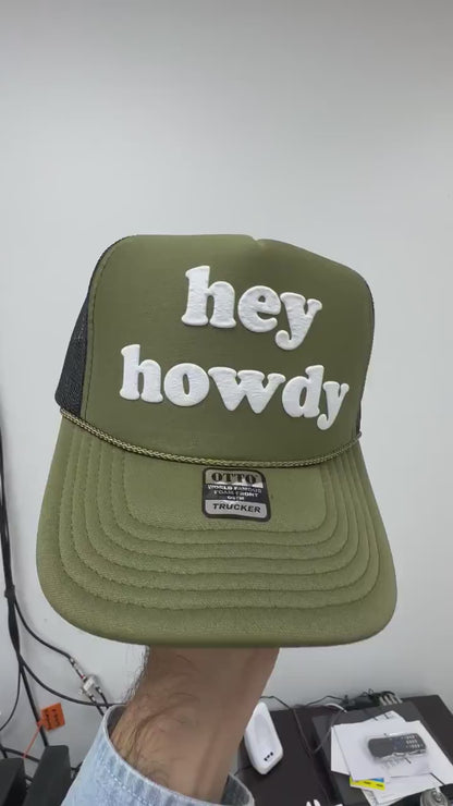 Hey Howdy Puff Print Trucker Hat, Hey Howdy Hat