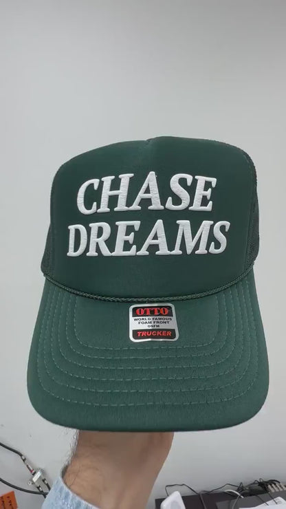 Chase Dreams Puff Print Trucker Hat, Chase Dreams Hat