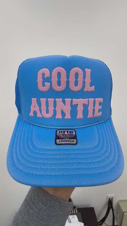 Cool Auntie Puff Print Trucker Hats
