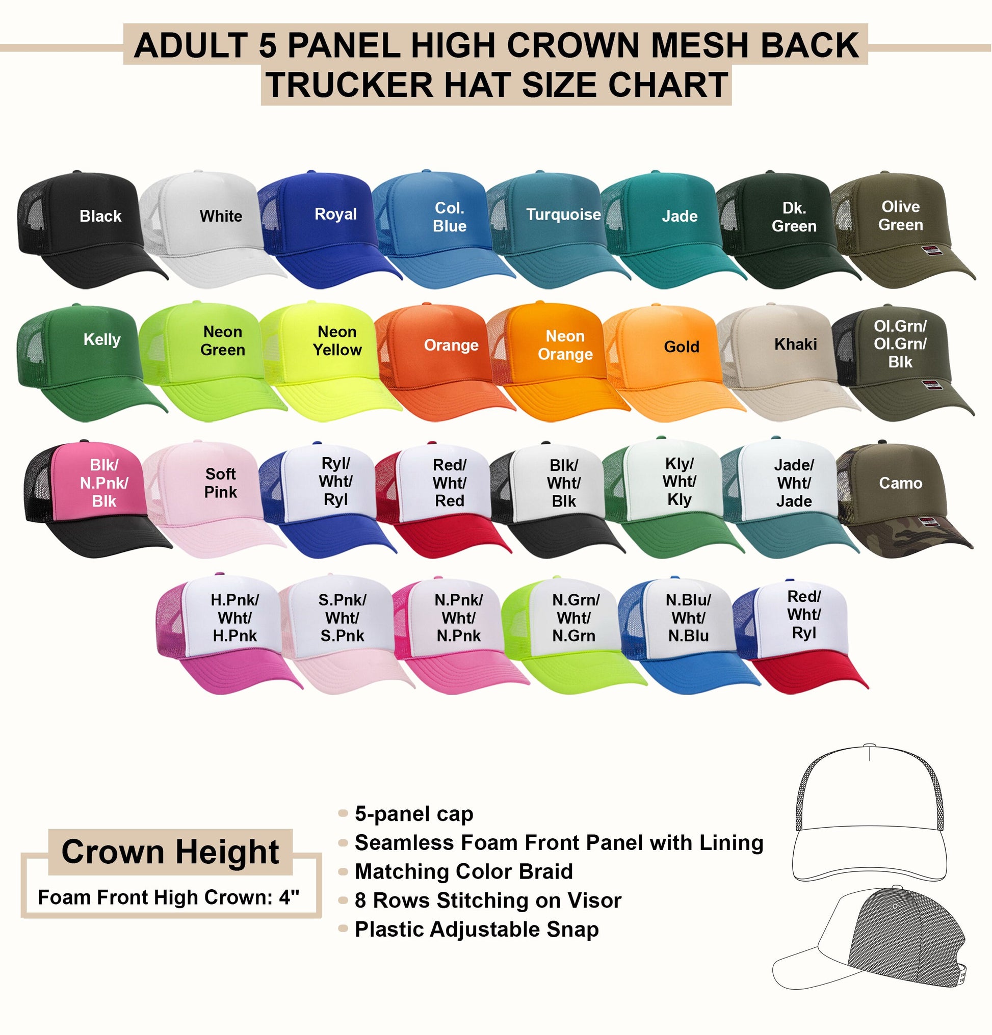 a group of hats with different colors and sizes