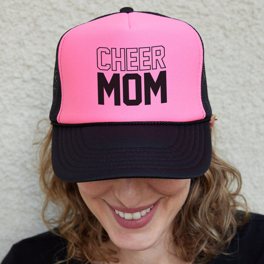 Cheer Mom Trucker Hats, Mom Baseball Caps, Mothers Day Gift, Mom Life Hats, Cheer Mom Caps, Gift For Mom, Mother Caps