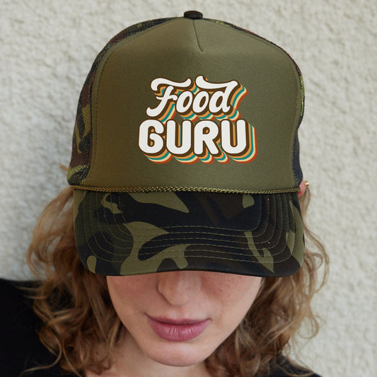 Food Guru Trucker Hats Chef Guru Baseball Caps, Gift For Chef, Nutritions Hats, Dietitian Trucker Caps, Mesh Back Trucker Hats
