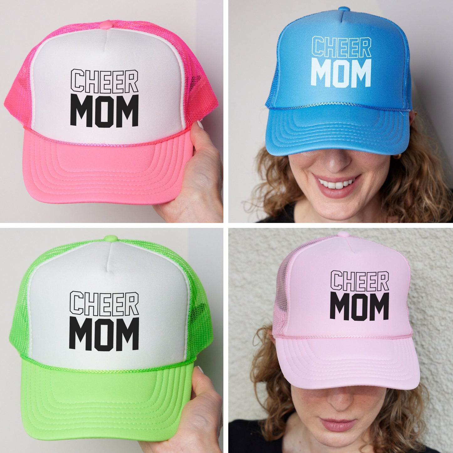 Cheer Mom Trucker Hats, Mom Baseball Caps, Mothers Day Gift, Mom Life Hats, Cheer Mom Caps, Gift For Mom, Mother Caps
