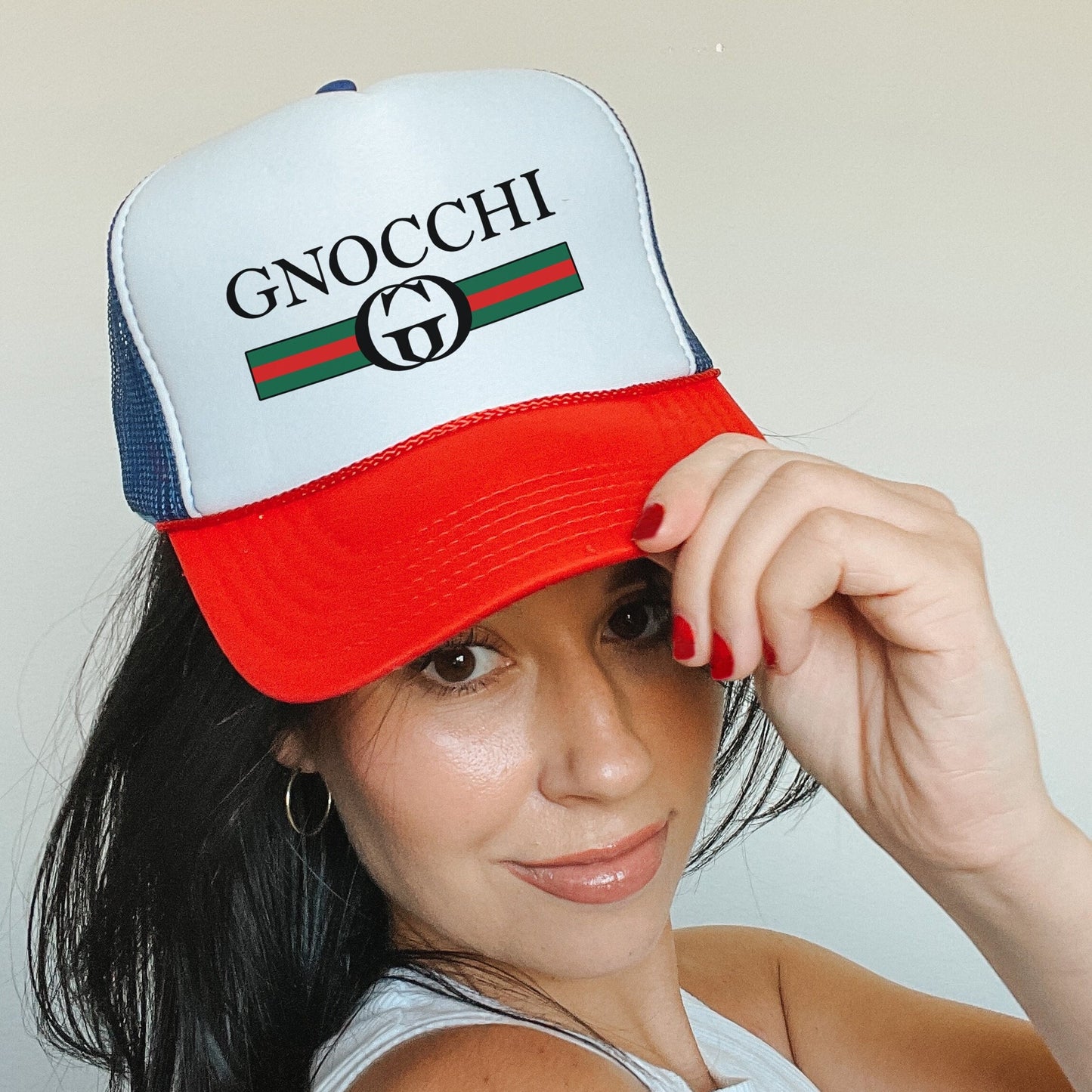 Gnocchi Hat, Funny Pasta Hat, Italian Food Hat, Gnocchi Trucker Hat, Sarcastic Pasta Cap, Italian Foodie Hat, Gnocchi Logo Hat, Pasta Gifts