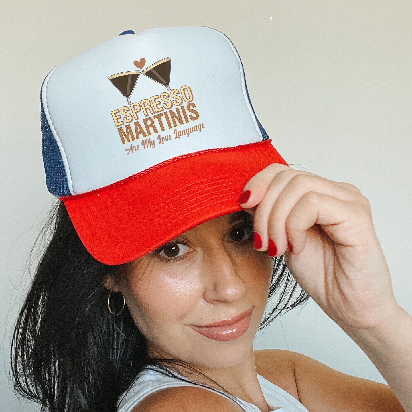 Espresso Martinis Are My Love Language Hat, Espresso Martini Trucker Hat, Funny Drinking Hat, Cocktail Hat, Alcohol Hat, Coffee Lover Gift