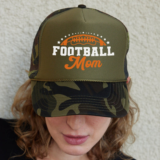 Football Mom Hat, Women's Football Hat, Football Mom Baseball Cap, Football Mom Gift, Gameday Hat, Mom Trucker Caps