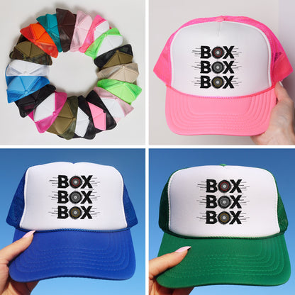 a collage of four hats with different designs