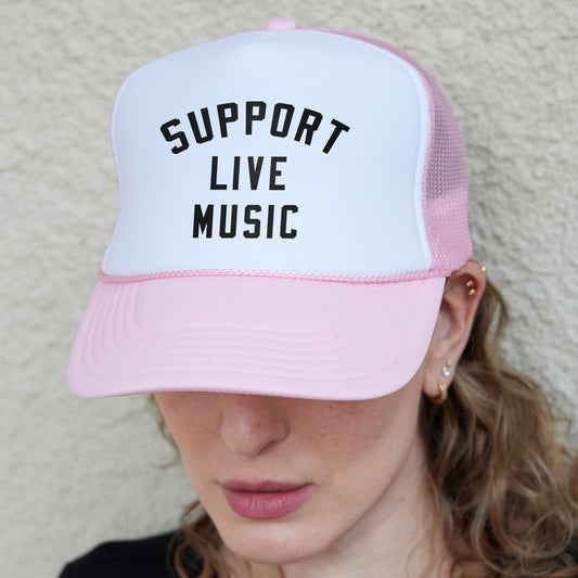 Support Live Music Hat, Support Local Music Hat, Local Bands, Music Concert Festival Baseball Hat, Music Lover Caps, Support Local Bands Hat