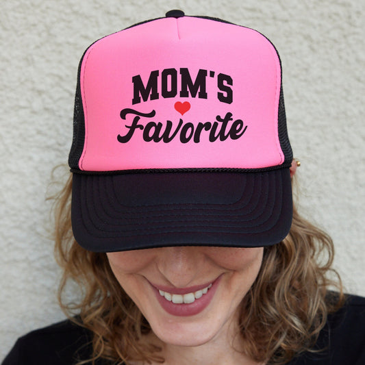 Mom's Favorite Trucker Hat, Funny Favorite Sibling Trucker Hat, Favorite Kid Trucker Hat, Funny Daughter Gifts, Mom Hat, Favorite Son