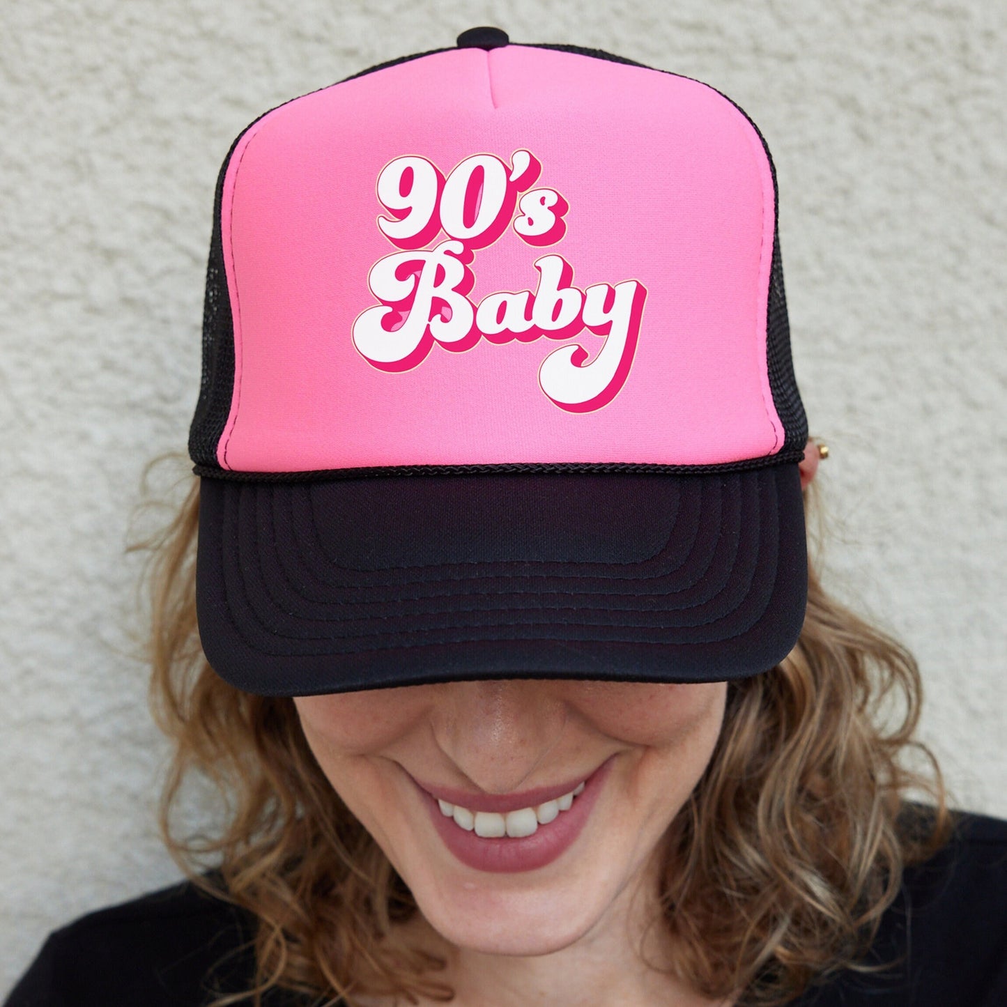 Retro 90's Baby Hat, 1990 Birthday Party Trucker Hat, 30th Birthday Hat, 90s Hat, Baby Girl Hat, Made Me Hat, Gift For Her