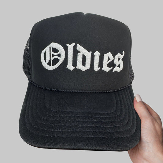 Oldies Puff Print Trucker Hat, Oldies Hat