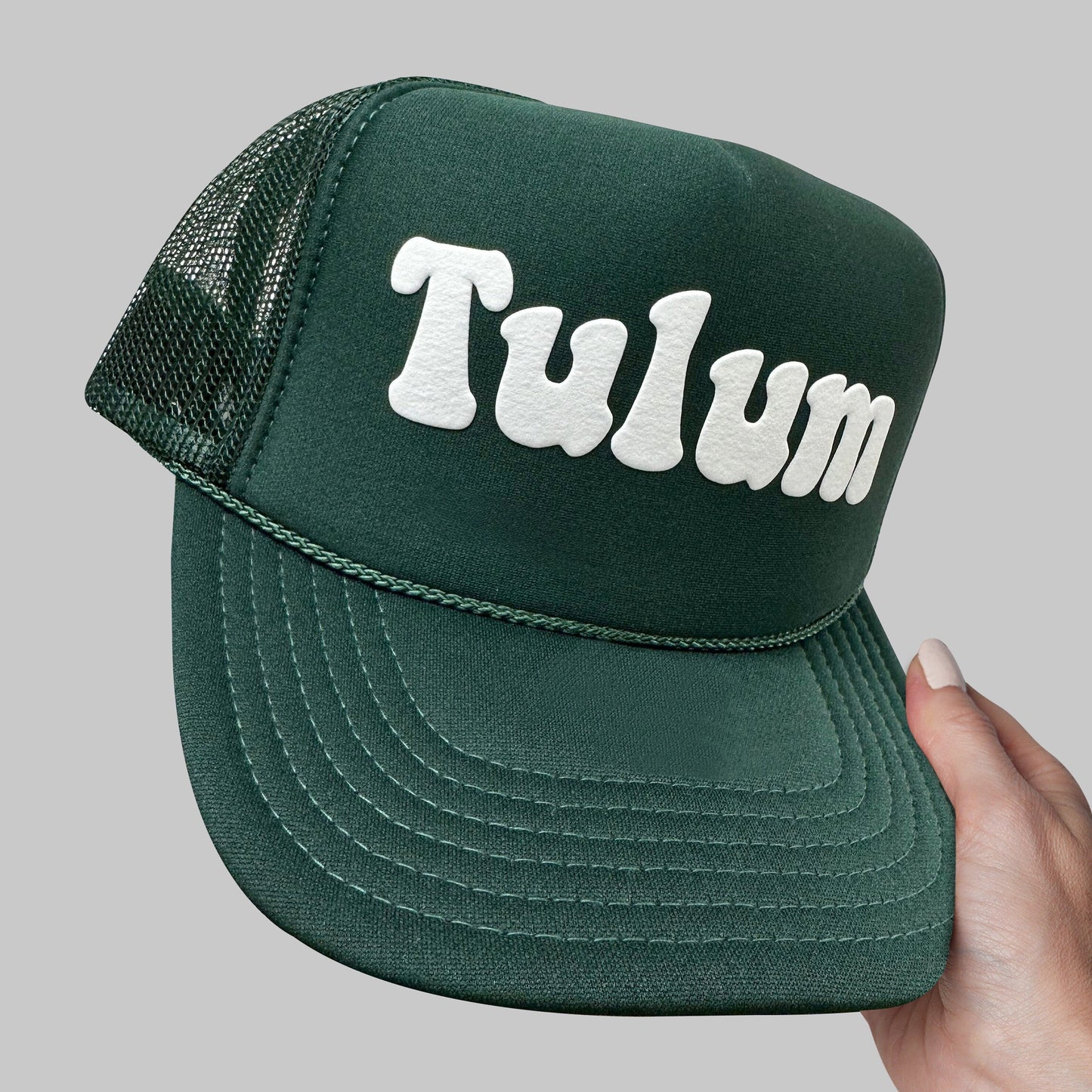 Tulum Puff Print Trucker Hat, Tulum Hat