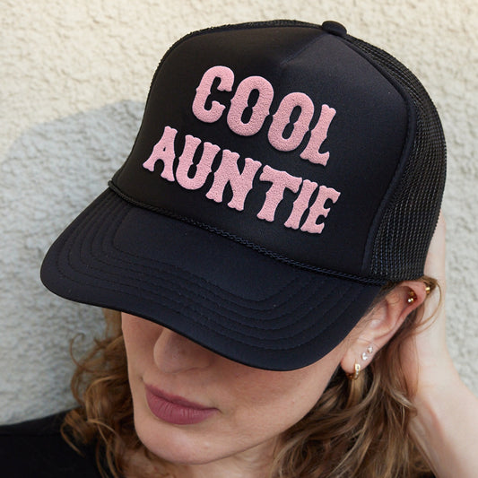 Cool Auntie Puff Print Trucker Hats