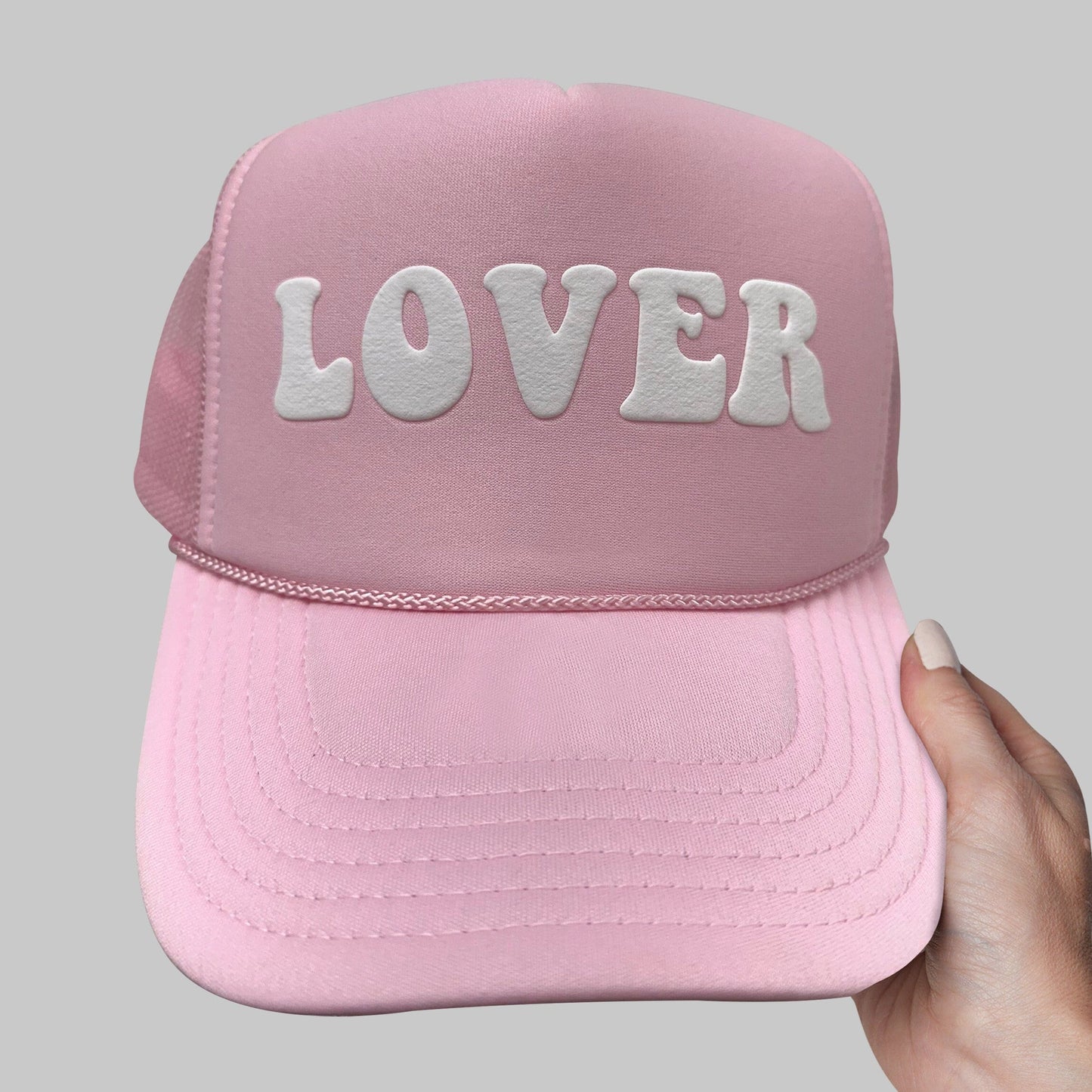 Lover Puff Print Trucker Hat, Lover Hat