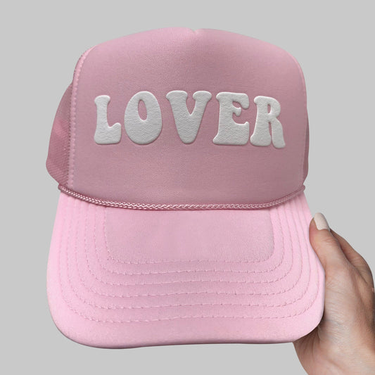 Lover Puff Print Trucker Hat, Lover Hat