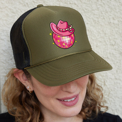 Disco Ball Trucker Hats, Weekend Party Hats, Western Party Hats, Concert Hats, Girls Night Hats, Disco Hats