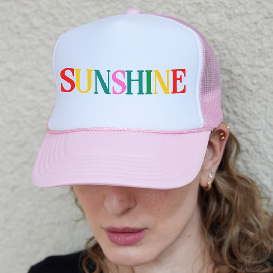Sunshine Trucker Hat, Ocean Hat, Retro Sun Hat, Beah Hat, Girls Trip Baseball Hat, Kindness Hat, Motivational Hat, Beach Vacation