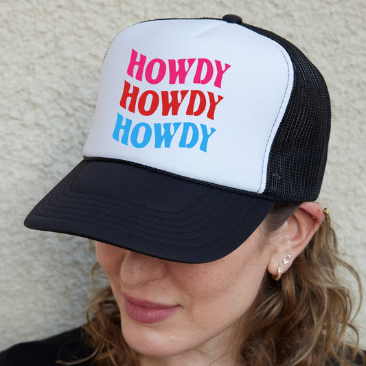 Howdy Trucker Hat, Western Graphic Hat, Howdy Baseball Cap, Southwest Hat, Country Hat, Texas Hat